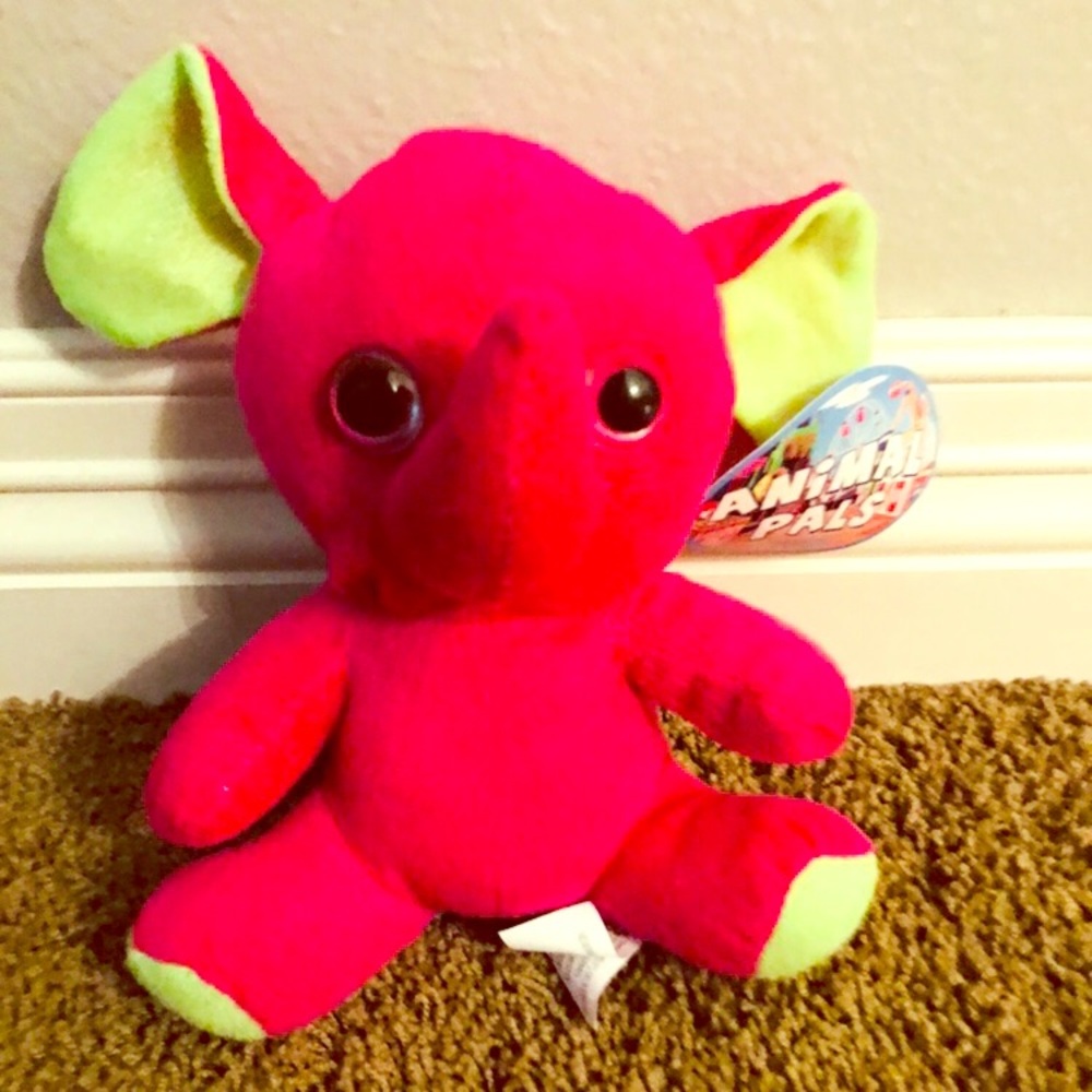 Pink elephant plush